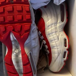 Red and White Sneakers